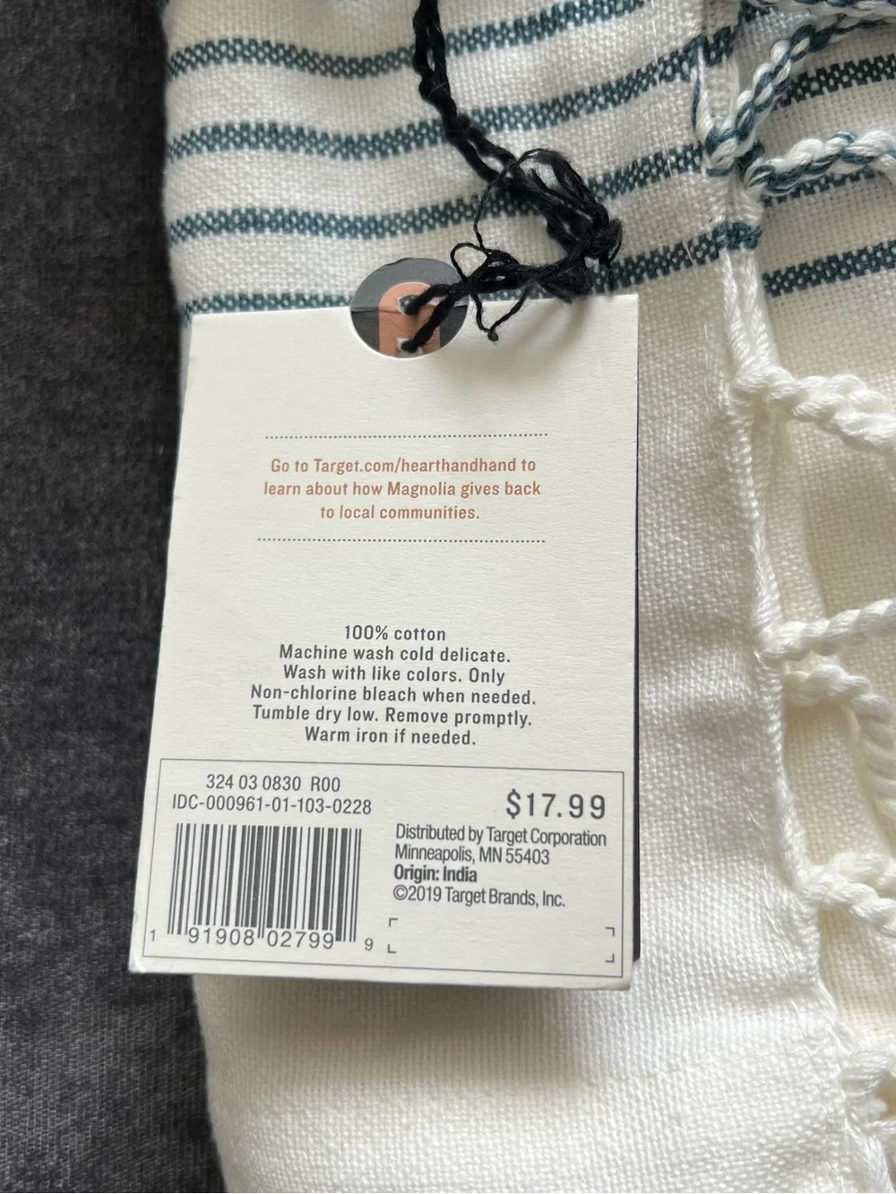 NWT Hearth & Hand with Magnolia Table Runner 14”x72”